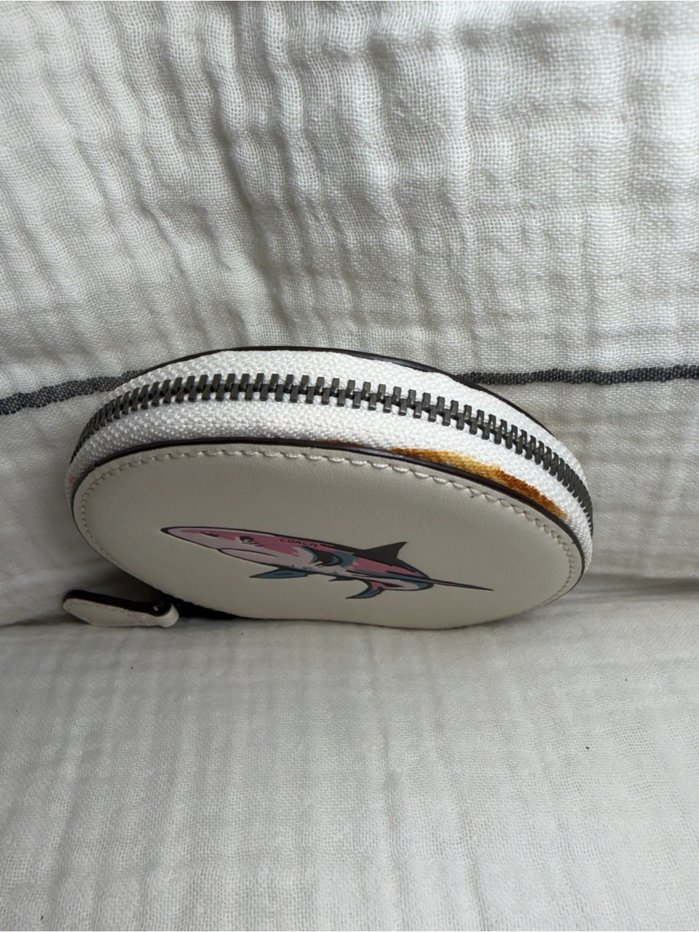 Coach Sharky Round Coin Purse - Picture 5 of 11